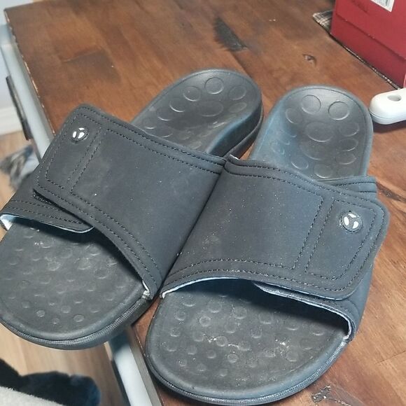 Vionic Kiwi Slides Womens Size 9 Adjustable Black - Picture 6 of 6